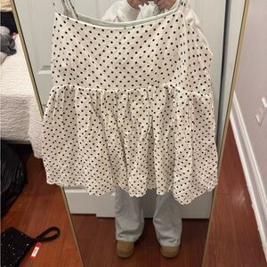 Kate Spade Black and White Polka Dot A-Line Skirt